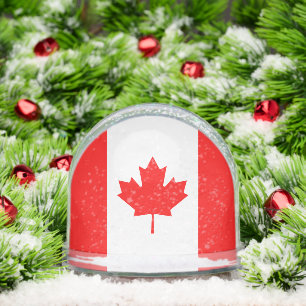 Canadian flag snow globe with your custom photo