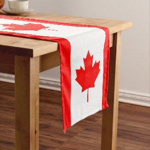 Canadian flag & Sports fan house decor / Canada Short Table Runner