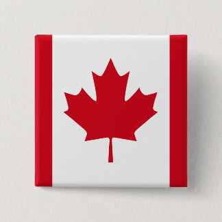 Canadian Flag T-shirts and Apparel 2 Inch Square Button