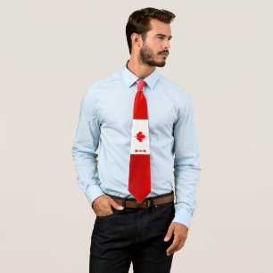 Canadian flag tie