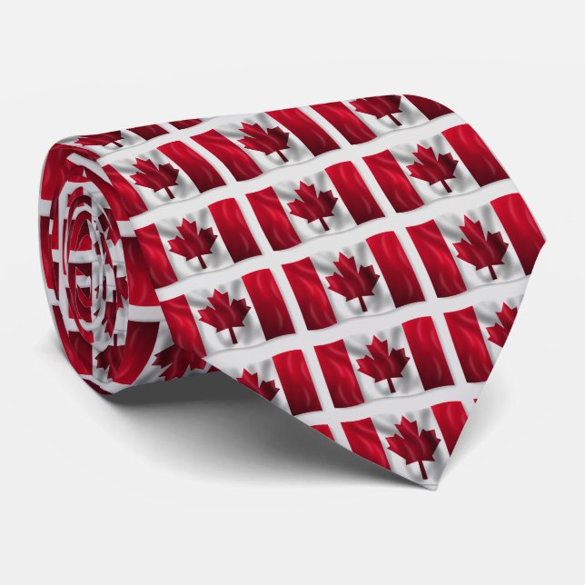 Canadian Flag Tie (Rolled)