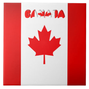 Canadian flag tile