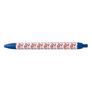 Canadian Flag with Soccer Ball Black Ink Pen