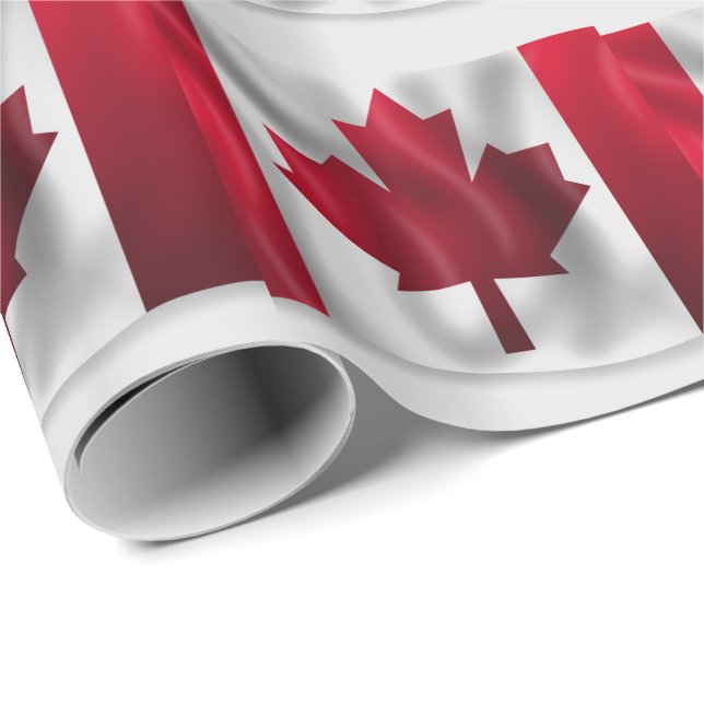 Canadian Flag Wrapping Paper (Roll Corner)