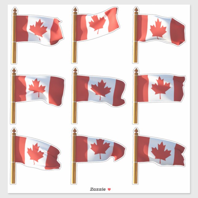 Canadian Flags Flying (Sheet)