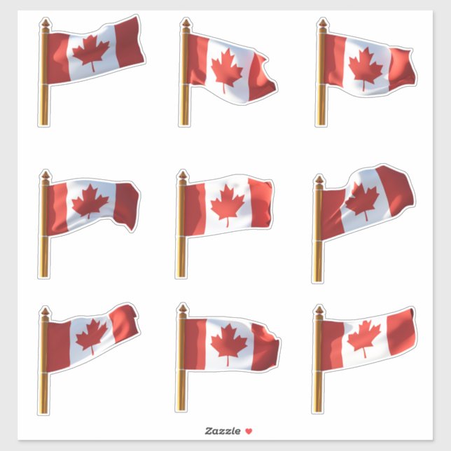 Canadian Flags Flying Series III (Sheet)