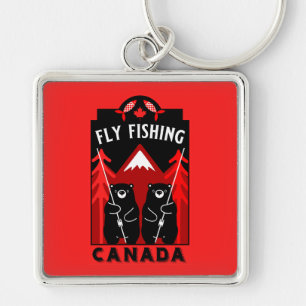 Canadian Fly Fishing Gifts Keychain