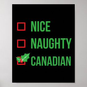 Canadian Funny Canada Pajama Christmas Gift  Poster