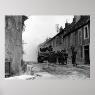 Canadian Fusiliers in Falaise France World War II Poster
