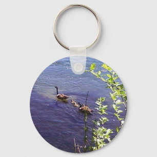 Canadian Geese Family Keychain