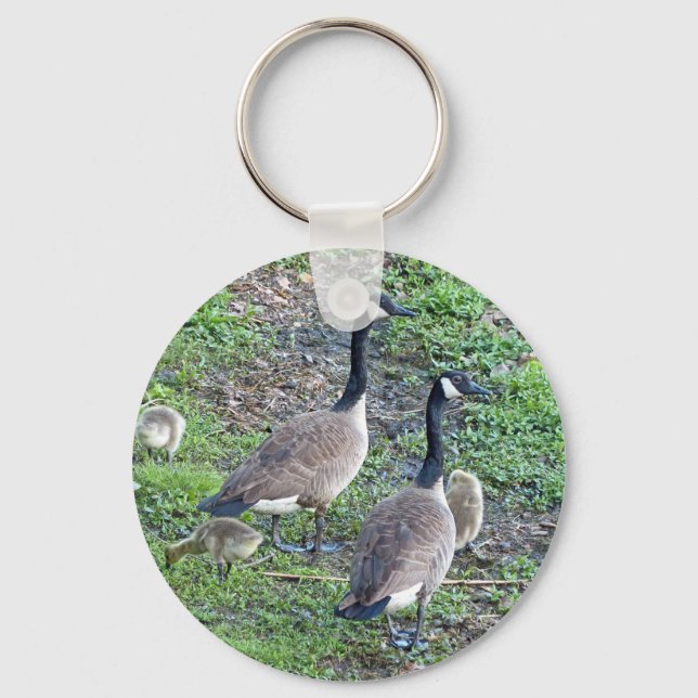 Canadian Geese Family Keychain (Front)