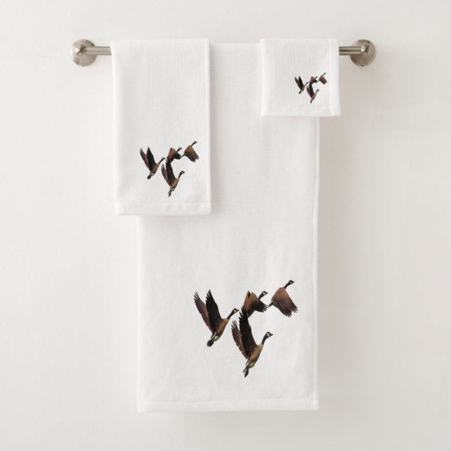 Canadian geese flying in a flock kids design (En situation)