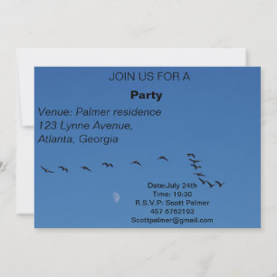 Canadian geese in flight          invitation