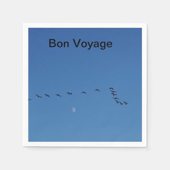 Canadian geese in flight napkin (Front)