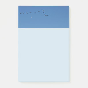 Canadian geese in flight post-it notes