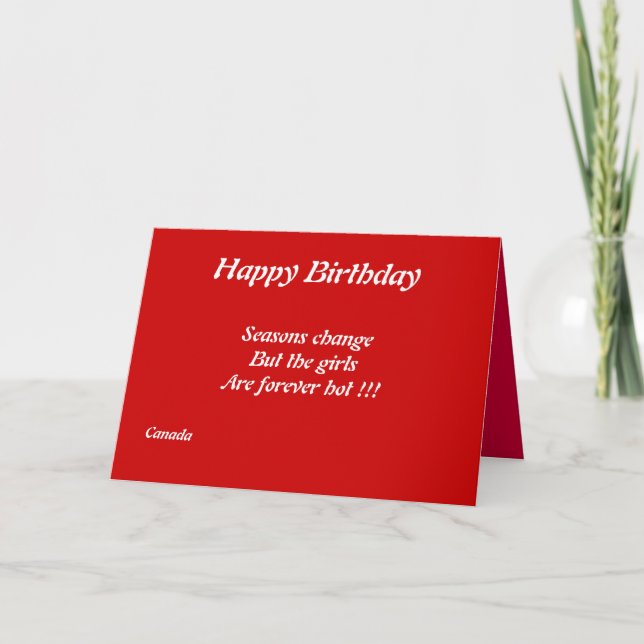 Canadian girls birthday greeting cards (Front)