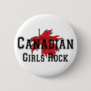 Canadian Girls Rock 2 Inch Round Button