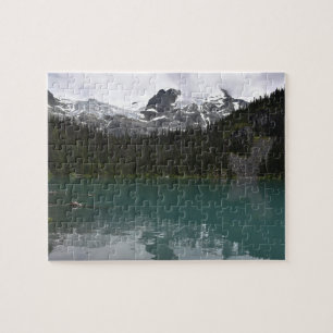 Canadian Glacier Lake Snow Covered Mountain Photo Jigsaw Puzzle