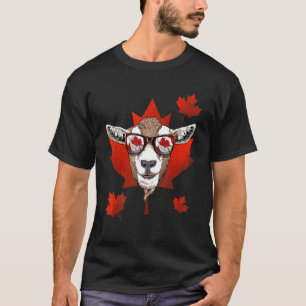 Canadian Goat Maple Leaf Patriotic Canada Flag T-Shirt