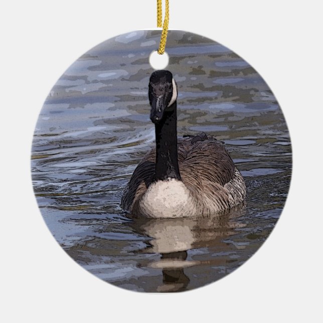 Canadian Goose Ceramic Ornament (Front)