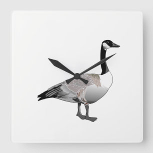Canadian Goose Square Wall Clock