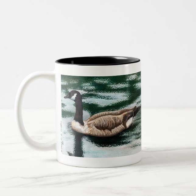 'Canadian Goose' Two-Tone Coffee Mug (Left)