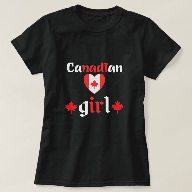 canadian gril t-shirt (Design Front)