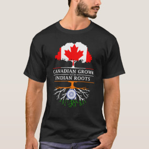Canadian Grown with Indian Roots   India Design T-Shirt