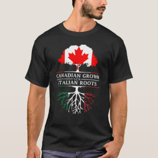 Canadian Grown with Italian Roots   Italy Design T-Shirt