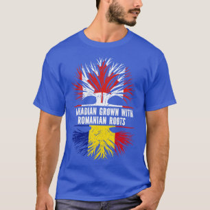 Canadian Grown with Romanian Roots Canada Flag T-Shirt