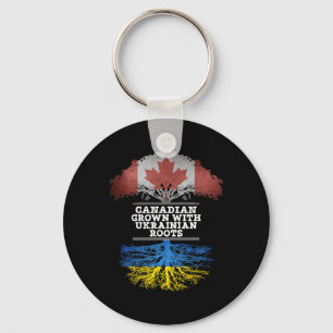 Canadian Grown With Ukrainian Roots Keychain
