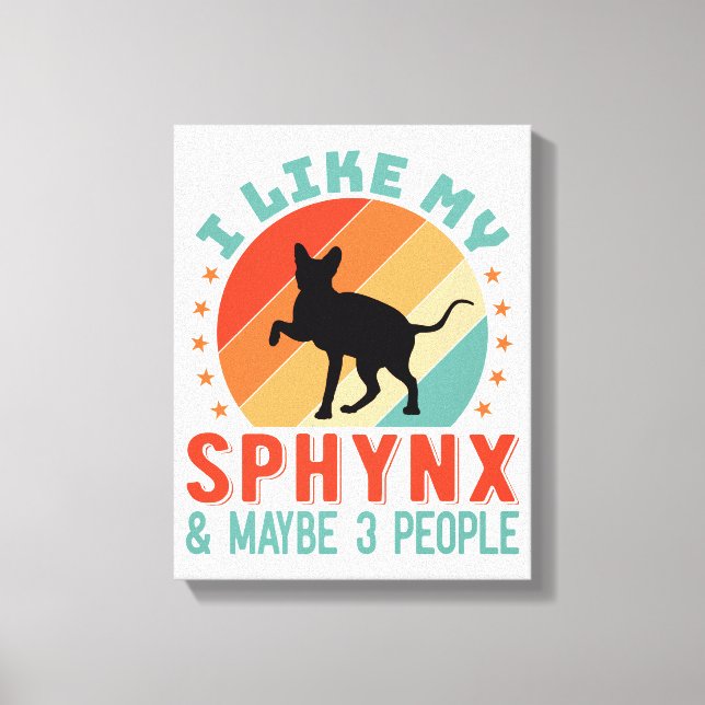 Canadian Hairless Sphynx Cat Owner Humour Canvas Print (Front)