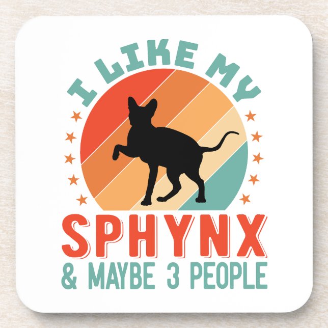 Canadian Hairless Sphynx Cat Owner Humour Coaster (Front)