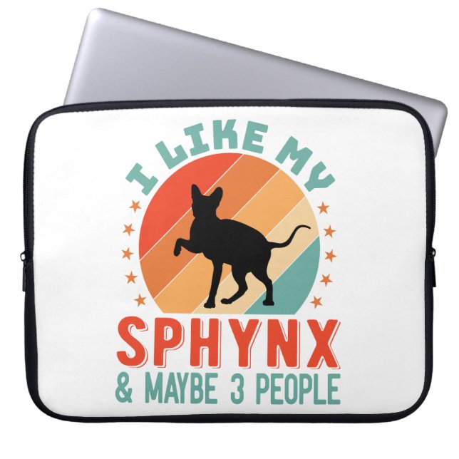 Canadian Hairless Sphynx Cat Owner Humour Laptop Sleeve (Front)