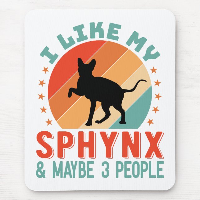 Canadian Hairless Sphynx Cat Owner Humour Mouse Pad (Front)