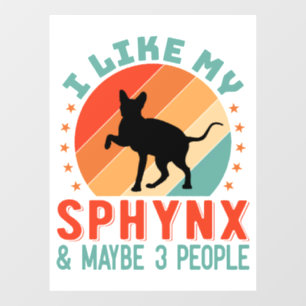 Canadian Hairless Sphynx Cat Owner Humour Window Cling