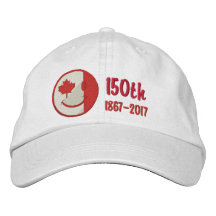 Canadian Happy Face 150th Anniversary Embroidered