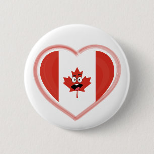 Canadian Heart - For real Canadians! 2 Inch Round Button