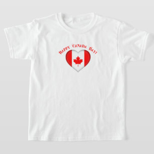 Canadian Heart Happy Canada Day T-Shirt