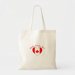 Canadian Heart Happy Canada Day Tote Bag