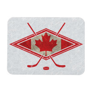 Canadian Hockey Flag Logo Magnet