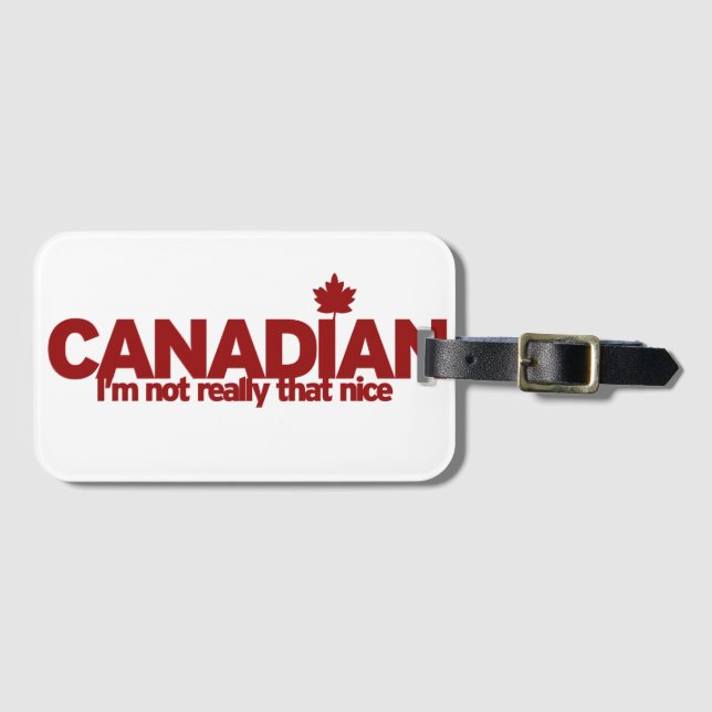 Canadian Humour Luggage Tag (Front Horizontal)
