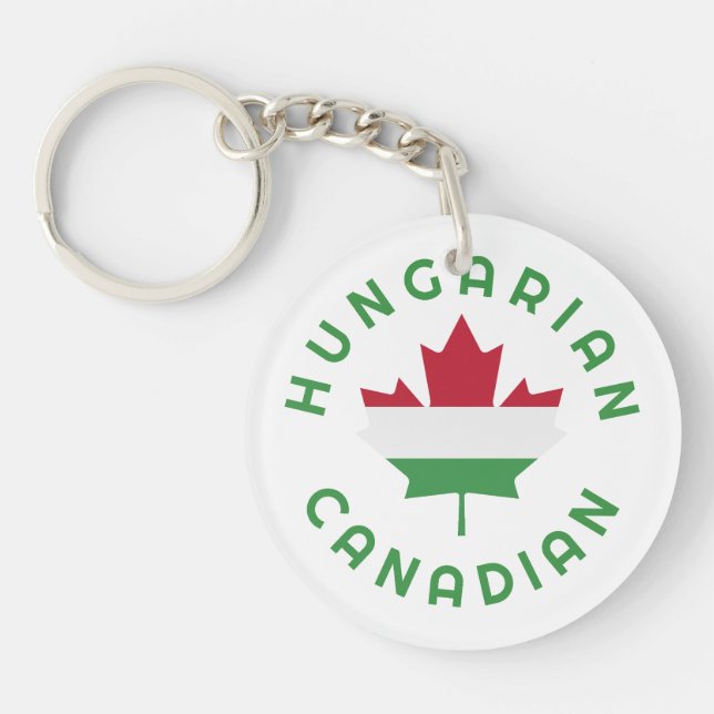 Canadian Hungarian Roots Keychain (Front)