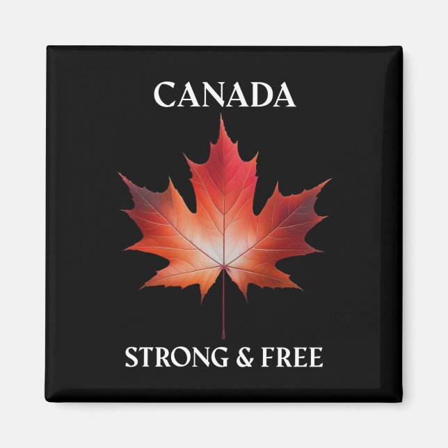 Canadian Icons Pattern – A Celebration Of Canada’s Magnet (Front)