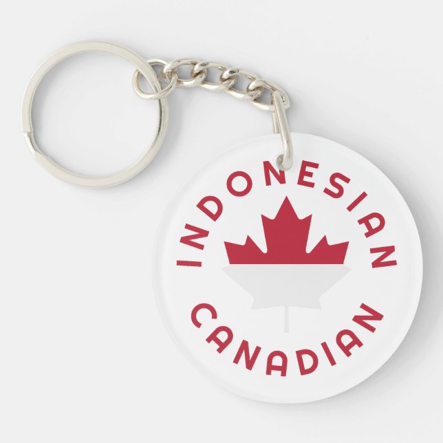 Canadian Indonesian  Roots Keychain (Front)
