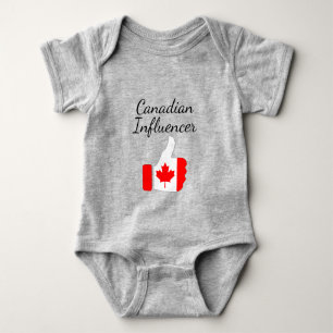 Canadian Influencer thumbs up Lighthouse route Baby Bodysuit