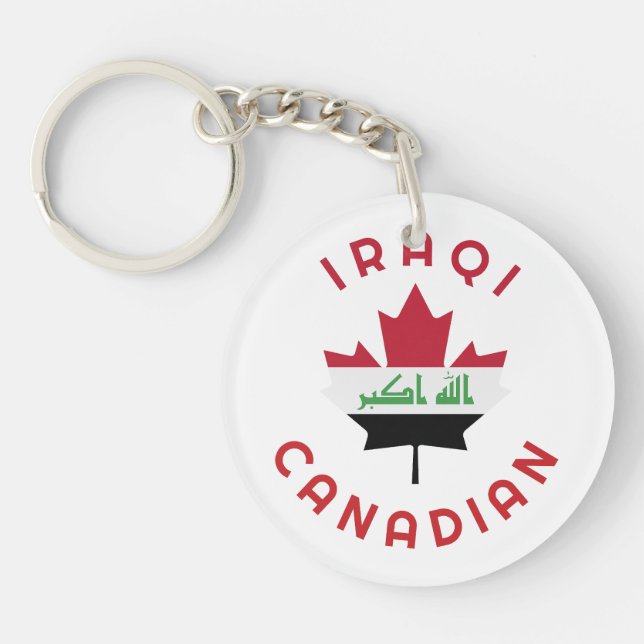 Canadian Iraqi Roots Keychain (Front)