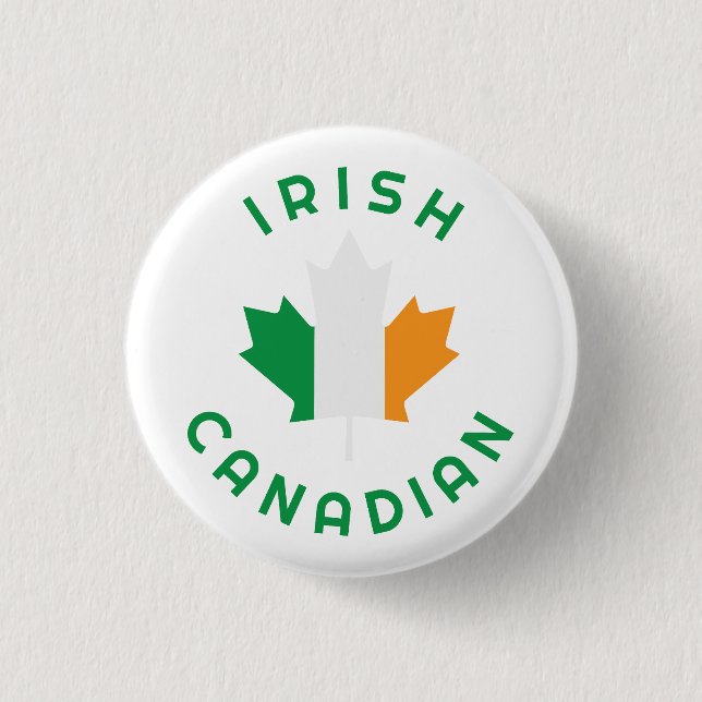 Canadian Irish  Roots 1 Inch Round Button (Front)