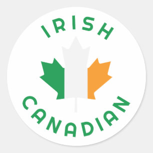 Canadian Irish Roots Classic Round Sticker