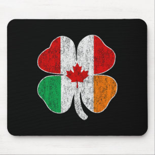 Canadian Irish St Patricks Canada Ireland Shamrock Mouse Pad